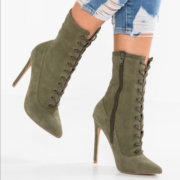 steve madden lace up heel boots